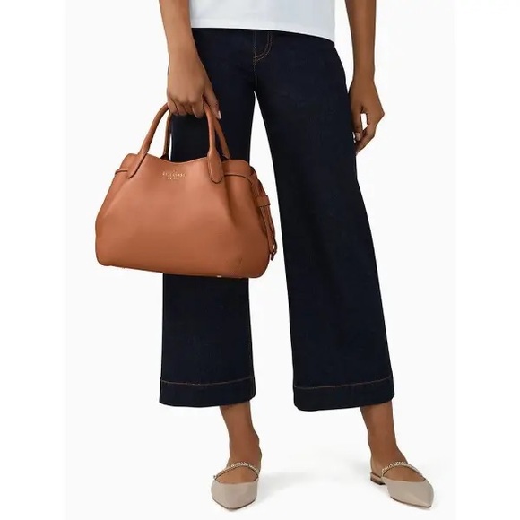 Kate Spade Dumpling Large Satchel In Warm Gingerbread - Picture 14 of 14